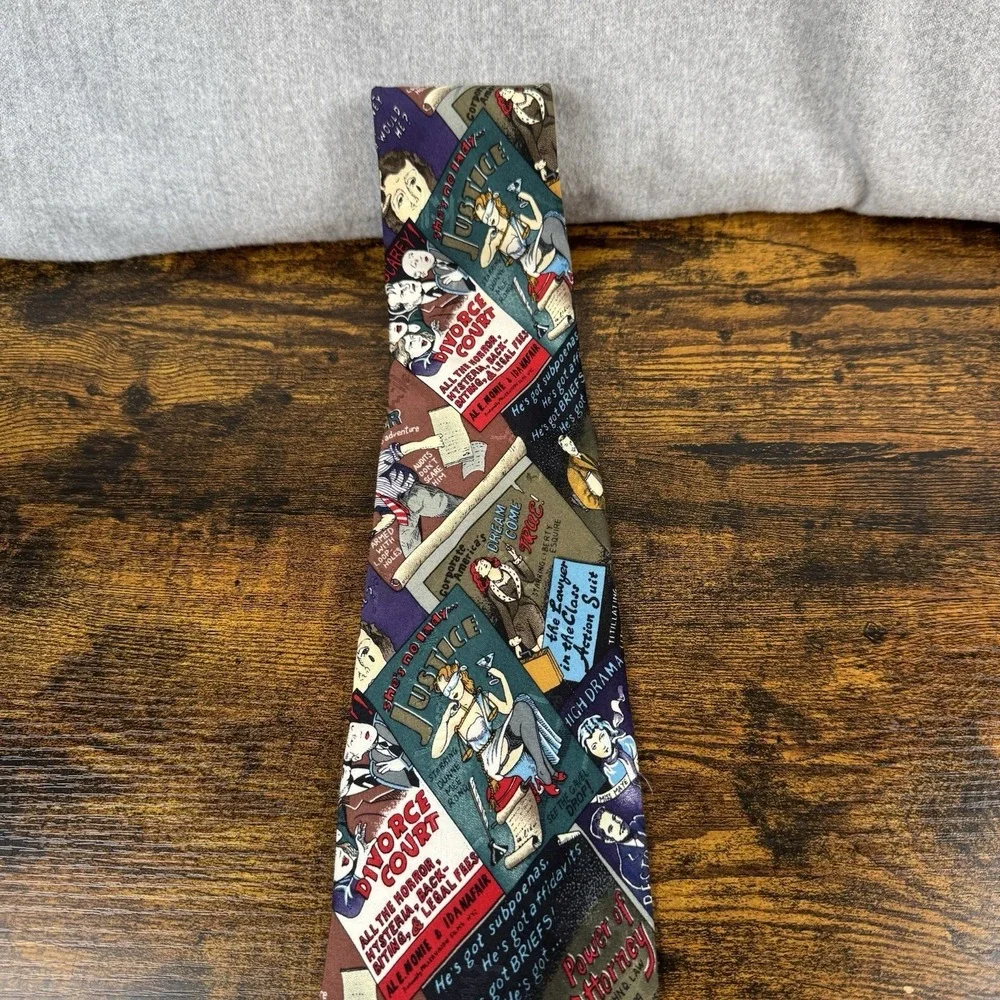 Nichole Miller 1995 Divorced Made‎ in Korea Hand Sewn Silk Men's Tie